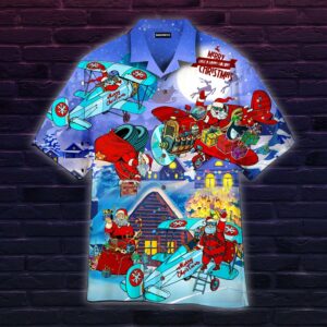 No Reindeer Any More Santa Loves Airplane Hawaiian Shirt For Men Women  - Thelegend59