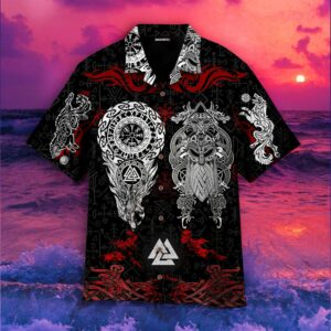 Norse History Viking Fenrir Hawaiian Shirt For Men Women  - Thelegend59