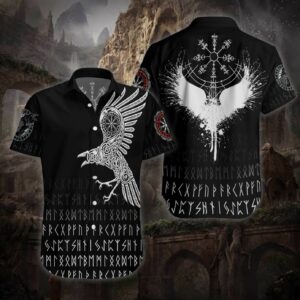 Norse Mythology The Raven Of Odin Hawaiian Shirt For Men Women  - Thelegend59