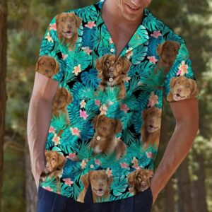 Nova Scotia Duck Tolling Retriever Green Unique Design Hawaiian Shirt For Men Women  - Thelegend59