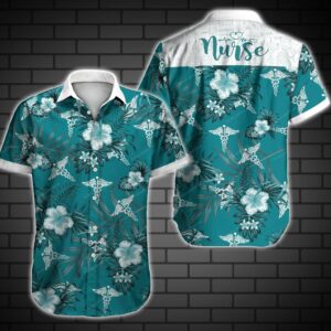 Nurse Hawaiian Ii Graphic Print Short Sleeve  - Thelegend59