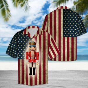 Nutcracker American Flag Blue Red Nice Design Hawaiian Shirt For Men Women  - Thelegend59