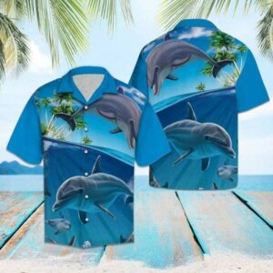 Ocean Dolphin Hawaiian Aloha Hawaiian Shirts  - Thelegend59