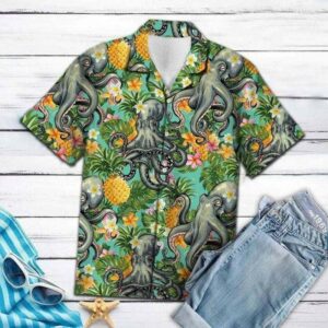 Octop Hawaiian Shirtsummer Ibe Tropical Hawaiian Aloha Hawaiian Shirts  - Thelegend59