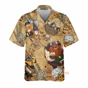 Oktoberfest Drinking Beer Viking Aloha Hawaiian Shirts For Men - Women - For Men And Women - Kids  - Thelegend59