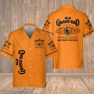Old Grand Dad Bourbon Whiskey All Over Print 3D Aloha Summer Beach Hawaiian Shirt  - Thelegend59