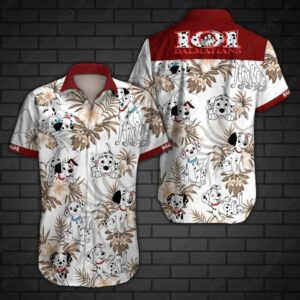 One Hundred And One Dalmatians Hawaiian Graphic Print Short Sleeve  - Thelegend59