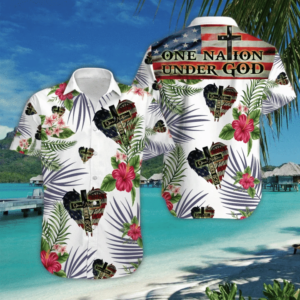 One Nation Under God Hawaiian Shirt - For Men And Women - Kids  - Thelegend59