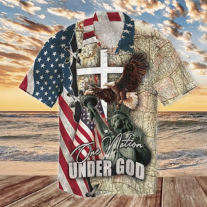 One Nation Under God Hawaiian Shirts For Summer - For Men And Women - Kids  - Thelegend59