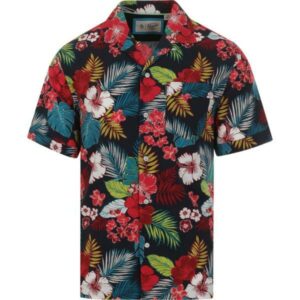 Original Penguin Retro 70S Floral Hawaiian Shirt  - Thelegend59
