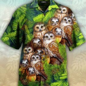Owls Green High Quality Hawaiian Shirt  - Thelegend59