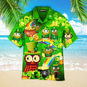 Owls Happy Saint Patricks Day Hawaiian Shirts Pn303049Lb - For Men And Women - Kids  - Thelegend59