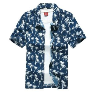 Palm Tree Blue Amazing Design Unisex Hawaiian Shirt  - Thelegend59