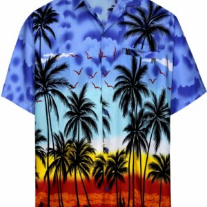 Palm Wave Blue Awesome Design Hawaiian Shirt  - Thelegend59