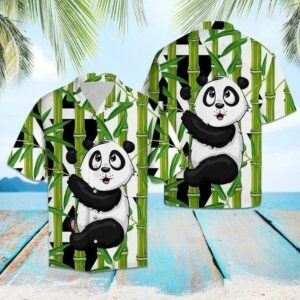 Panda Bamboo Hawaiian Shirt For Men Women  - Thelegend59