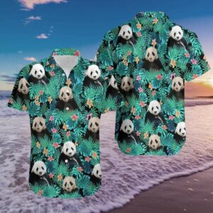 Panda Tropical Full Printing Hawaiian Shirts  - Thelegend59