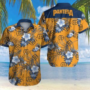 Pantera Hawaiian Graphic Print Short Sleeve  - Thelegend59