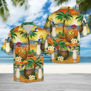 Paradise Pina Colada Hawaiian Shirt For Men Women  - Thelegend59