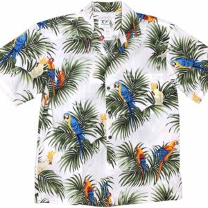 Parrot Alert Whitehawaiian Shirt Made In Hawaii - Summer Hawaiian Shirts - Beach Hawaiian Shirtss  - Thelegend59