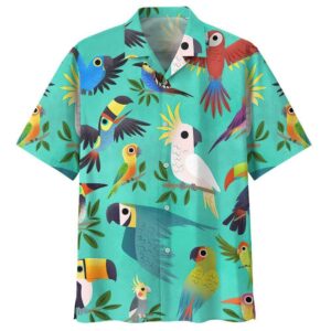 Parrot Blue Awesome Design Unisex Hawaiian Shirt  - Thelegend59