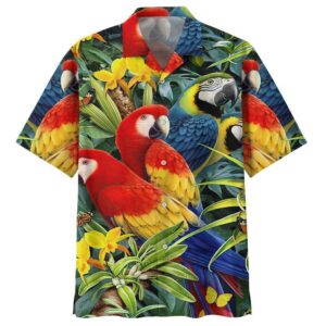 Parrot Colorful High Quality Unisex Hawaiian Shirt  - Thelegend59
