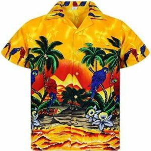 Parrot Flowerhawaiian Shirts Funky Hawaiian Aloha Hawaiian Shirts  - Thelegend59