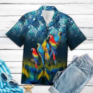 Parrot Forest Blue Unique Design Hawaiian Shirt For Men Women  - Thelegend59