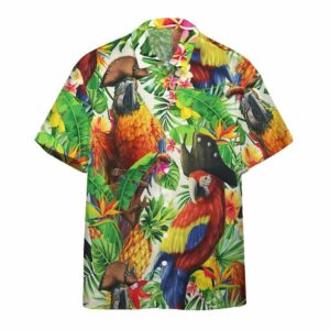 Parrot Pirate Tropical Hawaiian Aloha Hawaiian Shirtss  - Thelegend59