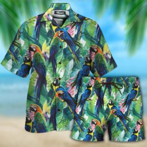 Parrot So Fresh Hawaiian Shirt Set For Men Women  - Thelegend59