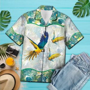 Parrot Tropical Green Nice Design Hawaiian Shirt For Men Women  - Thelegend59