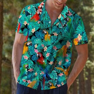 Parrot Tropical Multicolor Unique Design Hawaiian Shirt For Men Women  - Thelegend59