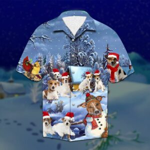 Parson Russell Christmas Hawaiian Shirt For Men Women  - Thelegend59