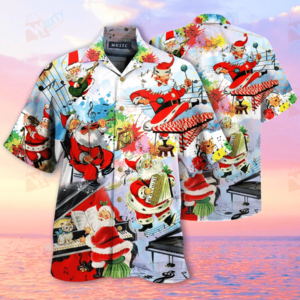 Party Music On Christmas Hawaiian Shirt For Men Women  - Thelegend59