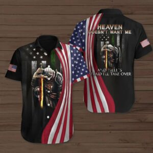Patriotic Hawaiian Shirt Thin Green Line American Flag Veteran Gift - For Men And Women - Kids  - Thelegend59