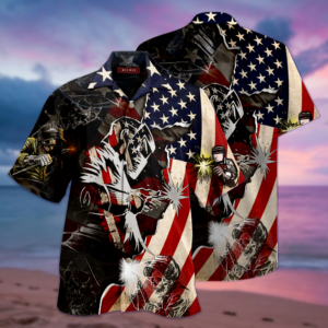 Patriotic Welder Hawaiian Shirt For Men Women  - Thelegend59