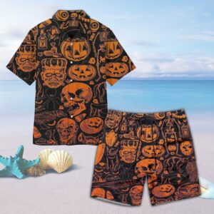 Pattern All Over Print 3D Hawaiian Shirt And Beach Short  - Thelegend59