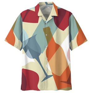 Pattern Wine Hawaiian Shirt For Men Women  - Thelegend59