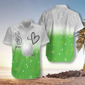 Peace Golf Love Hawaiian Shirt For Men Women  - Thelegend59