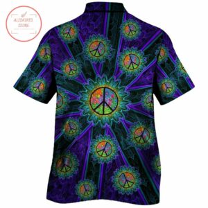 Peace Sign Clip Art Trippy Hawaiian Shirt  - Thelegend59