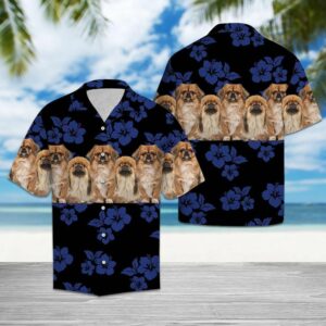 Pekingese Blue Awesome Design Hawaiian Shirt For Men Women  - Thelegend59