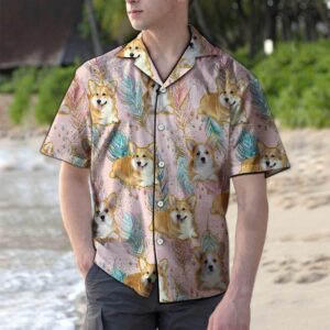 Pembroke Welsh Corgi Boho Feather Pink Best Design Hawaiian Shirt For Men Women  - Thelegend59