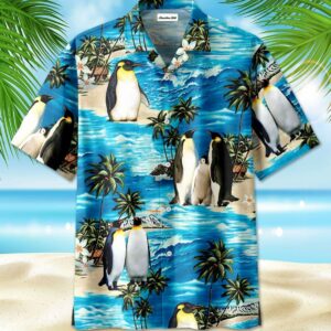 Penguin Family On Beach Hawaiian Shirt For Men Women  - Thelegend59