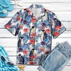 Penguin Tropical Summer Hawaiian Aloha Hawaiian Shirtss  - Thelegend59