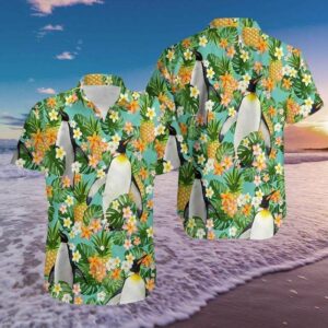 Penguin With Pineapple Tropical Summer Hawaiian Shirt For Men Women  - Thelegend59