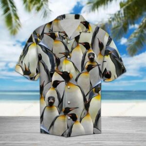 Penguins Gray Nice Design Hawaiian Shirt For Men Women  - Thelegend59