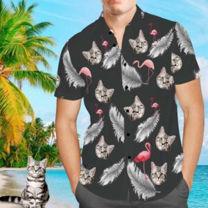 Personalised Cat Hawaiian Shirt For Men  - Thelegend59