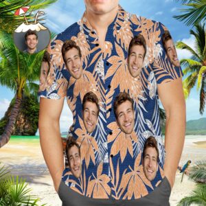 Personalised Photo Vintage Aloha Hawaiian Shirts - Summer Tropical Hawaiian Shirtss Short Sleeve Button-Down  - Thelegend59