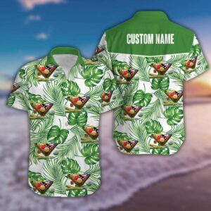 Personalized Billiard Tropical Green Hawaiian Shirt For Men Women  - Thelegend59