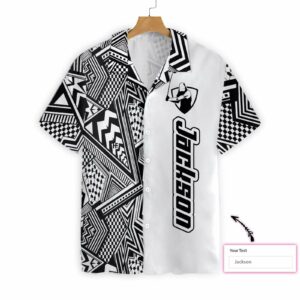Personalized Black And White Golfaholic Hawaiian Aloha Hawaiian Shirtss  - Thelegend59