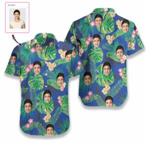 Personalized Christmas Hawaiian Aloha Hawaiian Shirtss Custom Face  - Thelegend59